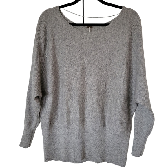 Free People Cashmere Silk Too Little Too Late Dolman Ribbed Sweater - Picture 2 of 6